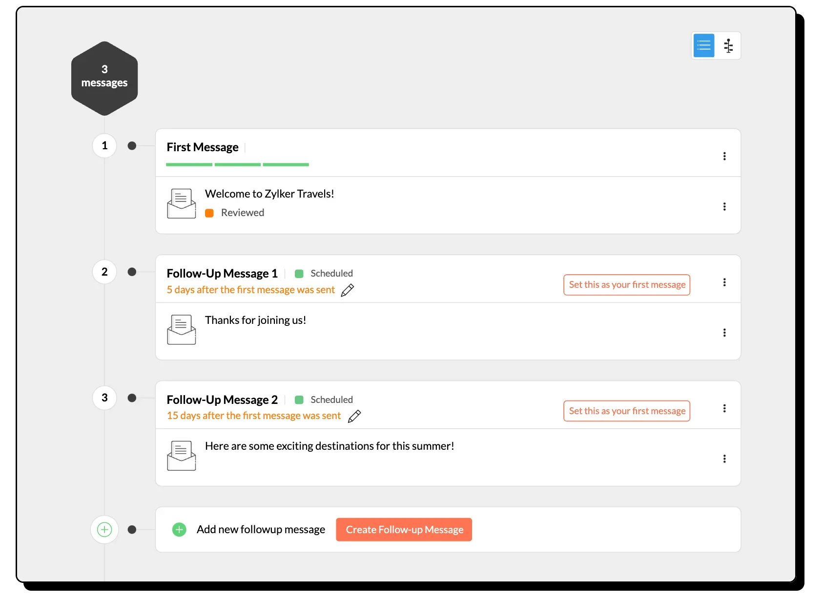 Zoho CRM sample email campaign