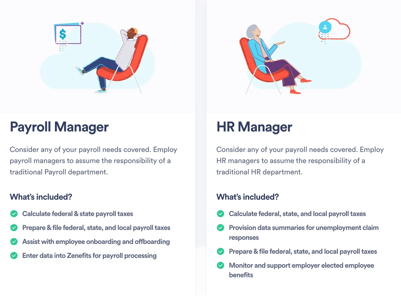Zenefits example HR services