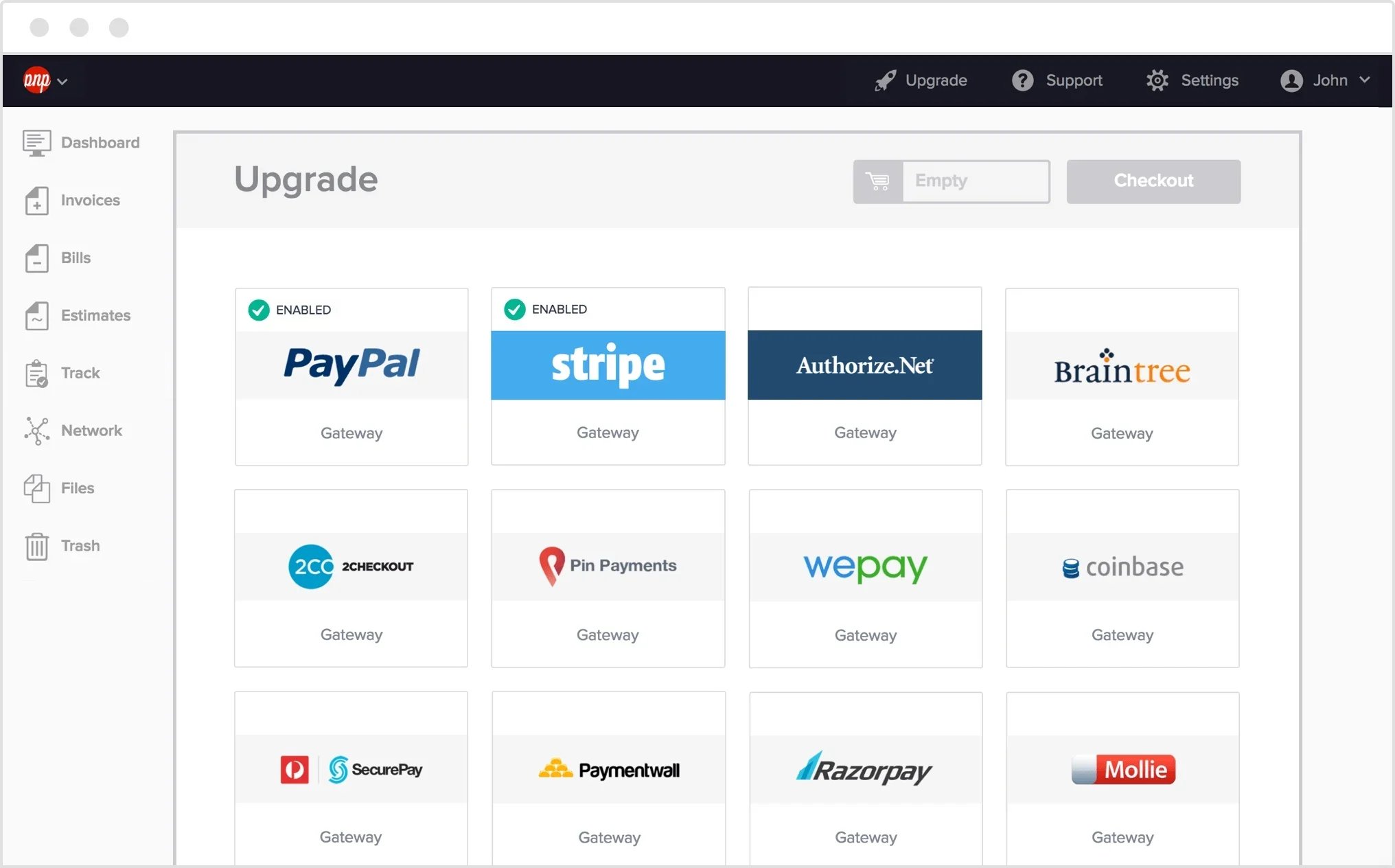 A list of Hiveage's possible integrations.