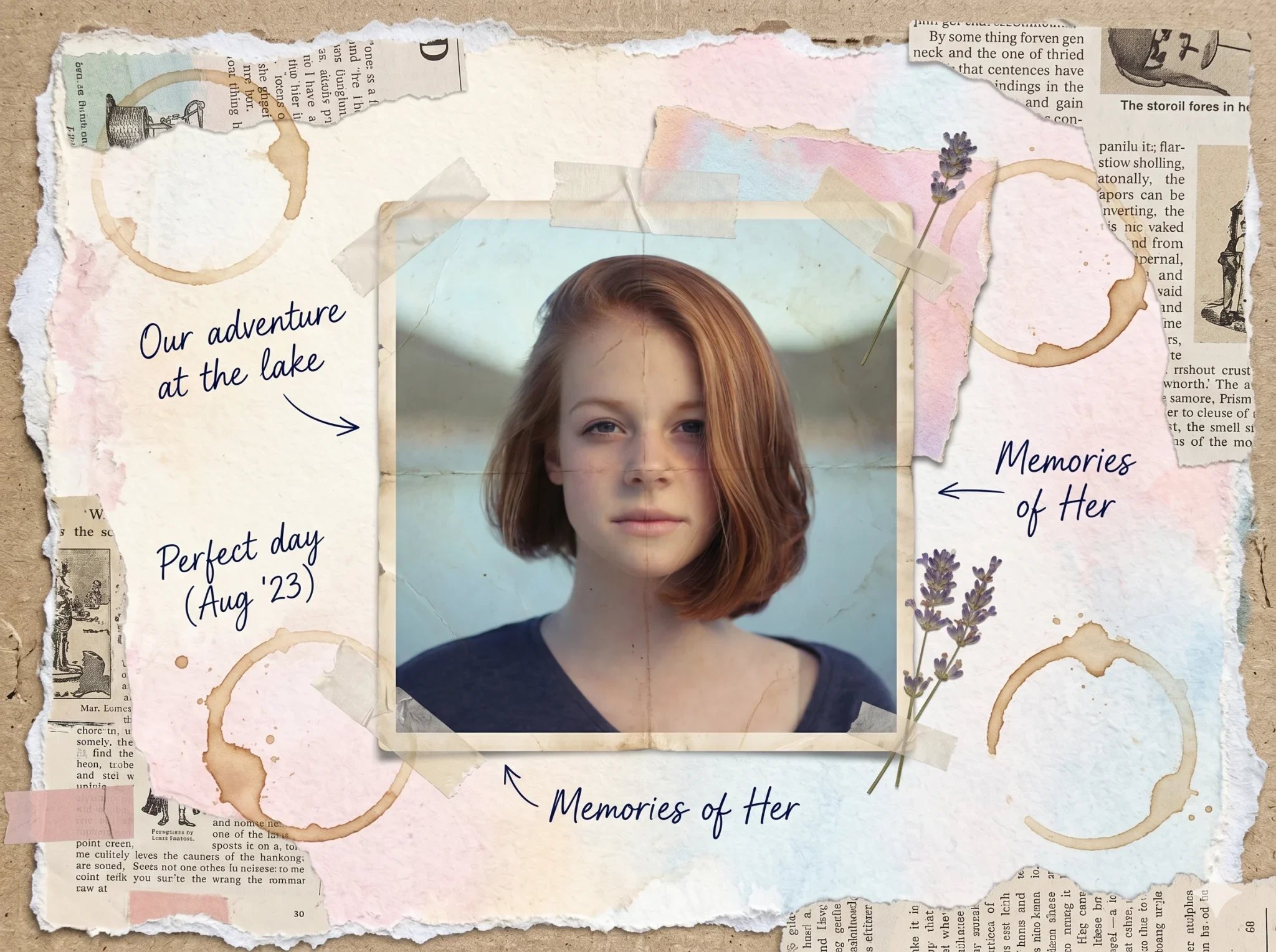 Scrapbook collages and digital journals.