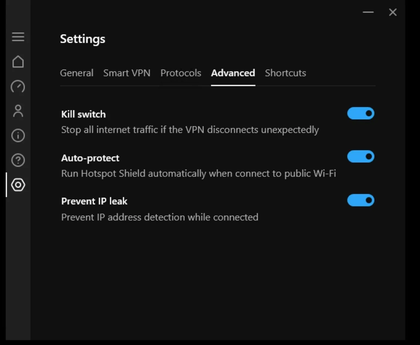 Hotspot Shield Kill Switch.